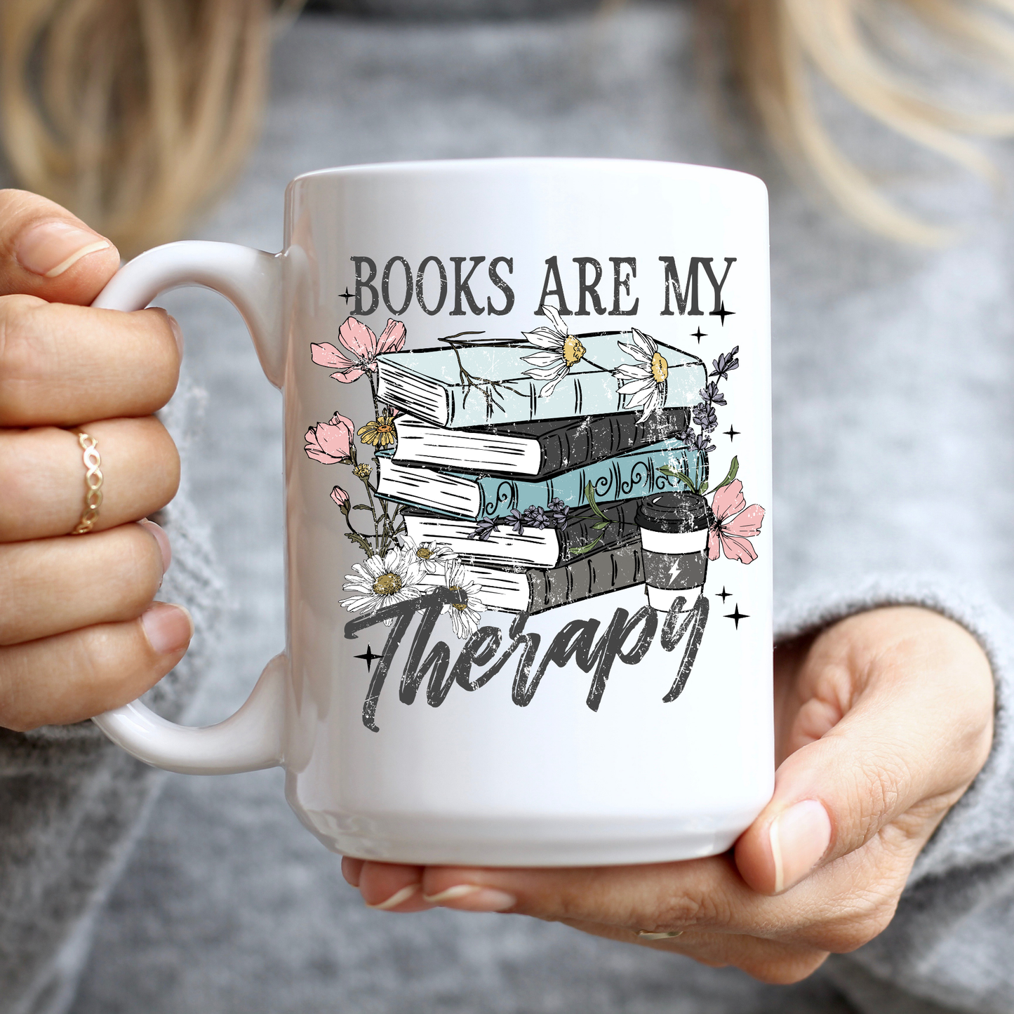 Books are my Therapy Mug