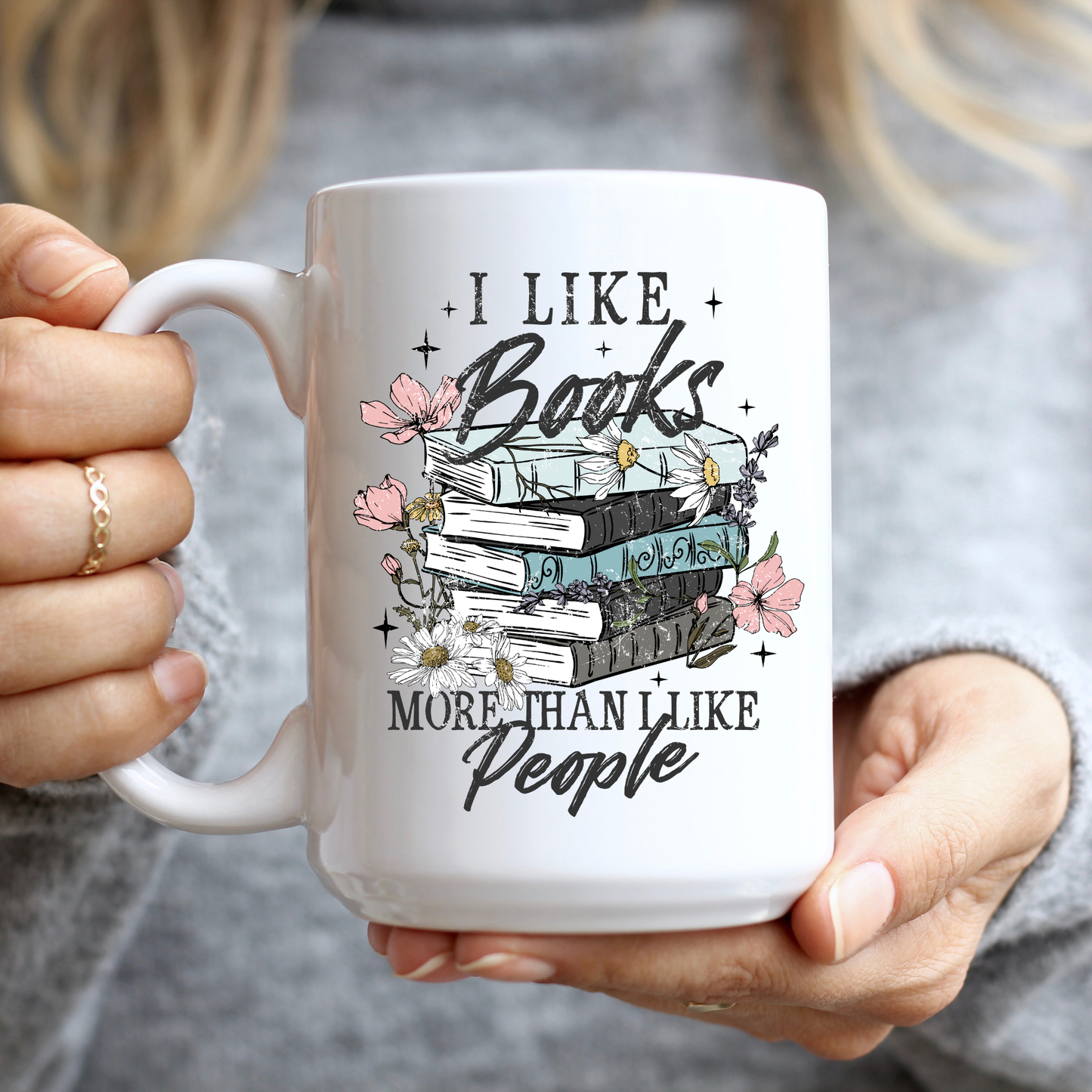 I Like Books More Than People Mug