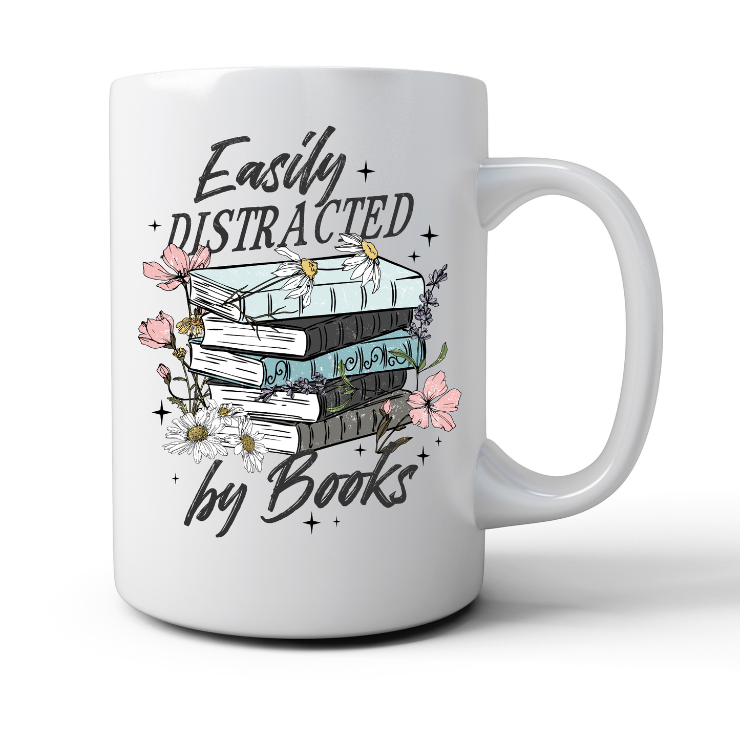 Easily Distracted By Books Mug