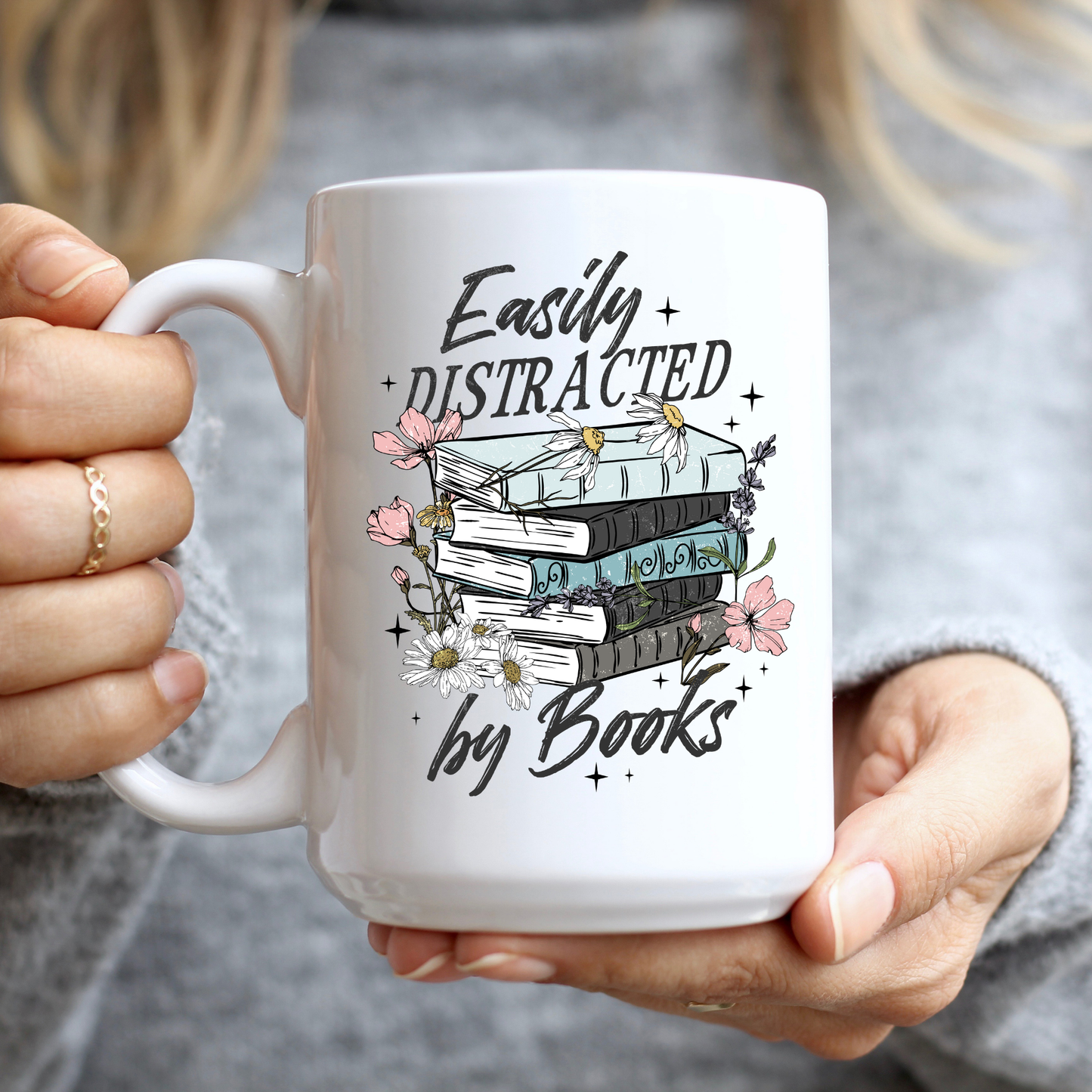 Easily Distracted By Books Mug