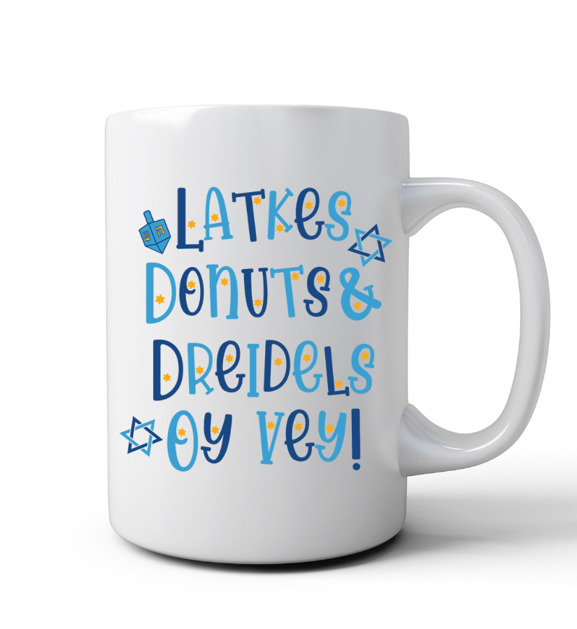 Latkes, Donuts, & Dreidels Mug