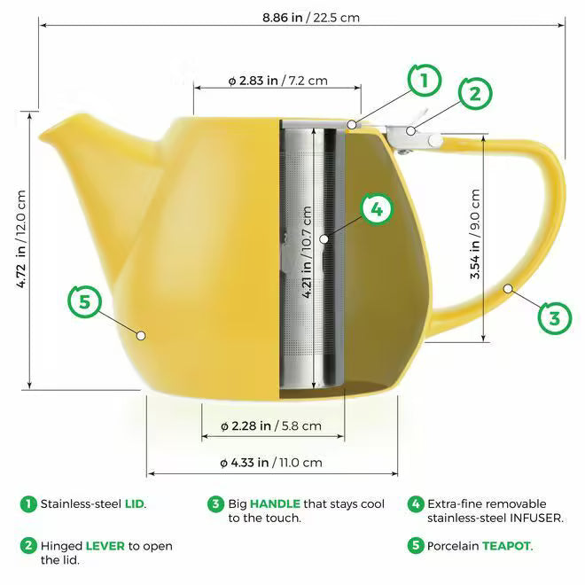 JOVE Porcelain Teapot