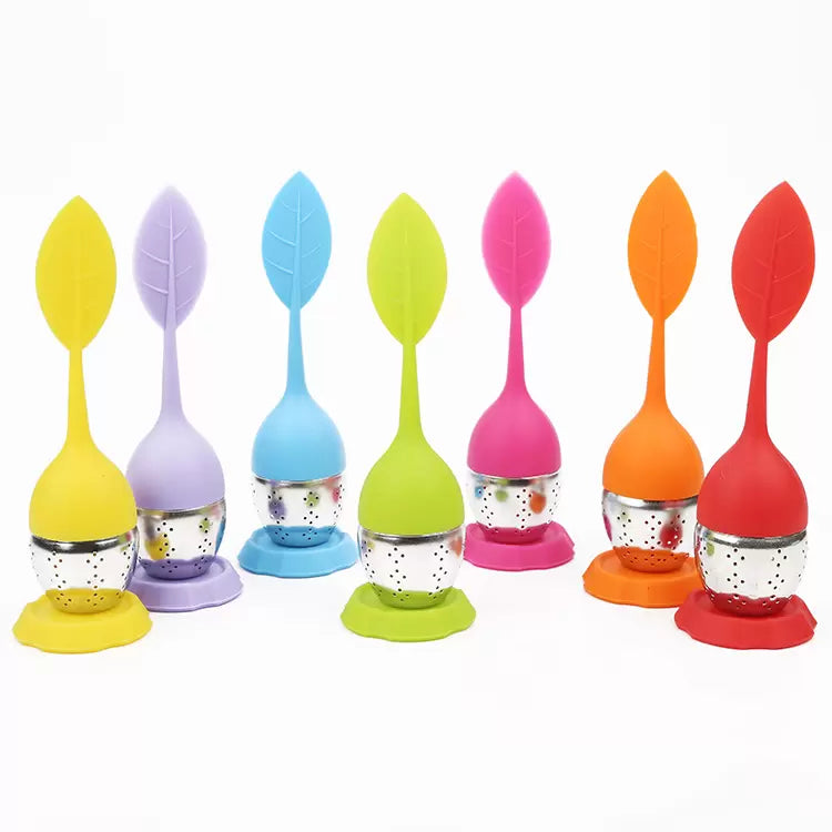 Silicone Leaf Shaped Stainless Steel Tea Infuser